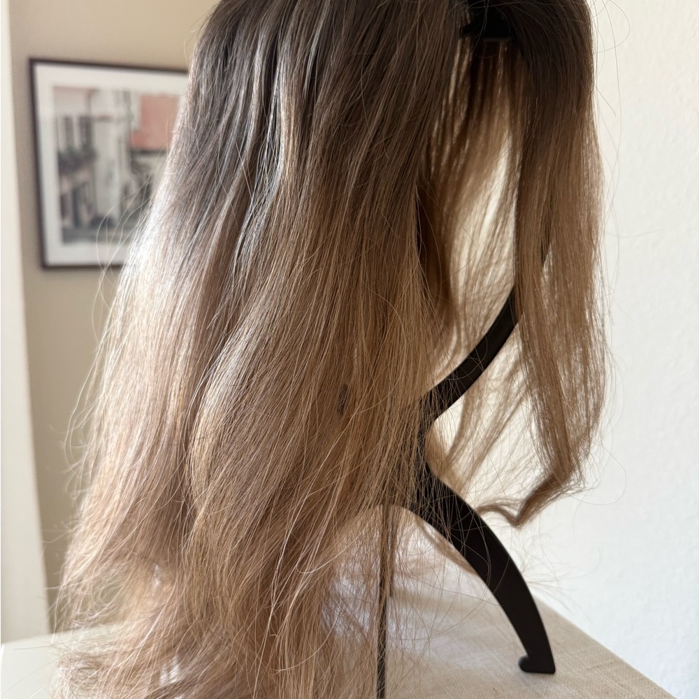 Halo Couture Brown Hair Extension Hair Topper - Picture 5 of 8